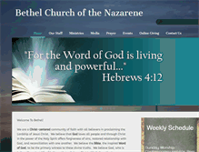 Tablet Screenshot of bethelnazarene.org